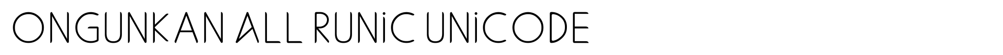 Ongunkan All Runic Unicode image